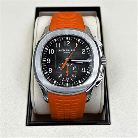 patek philippe aquanaut orange strap|patek philippe aquanaut strap price.